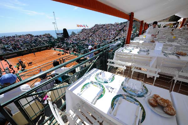 Monte Carlo Rolex Masters hospitality hospitalite loge box lopen entreprise elegance or argent gold silver forfait privilege tie break le village corporate evasion